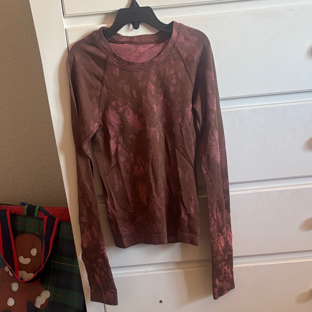 lululemon athletica Long Sleeve Top in Pink and Brown